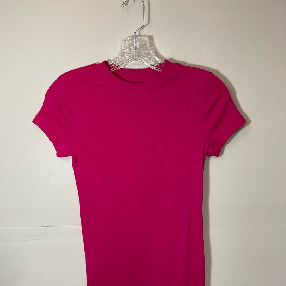 A New Day Fitted Pink Cap Sleeve Tee